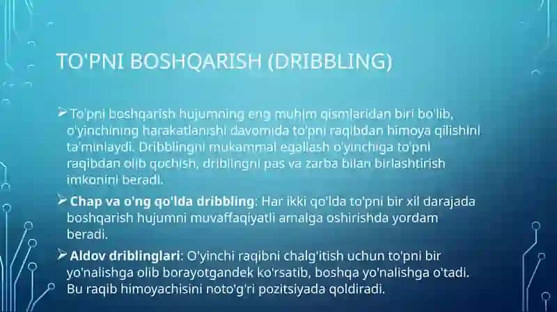 Basketbol o’yinida hujum texnikasi 4