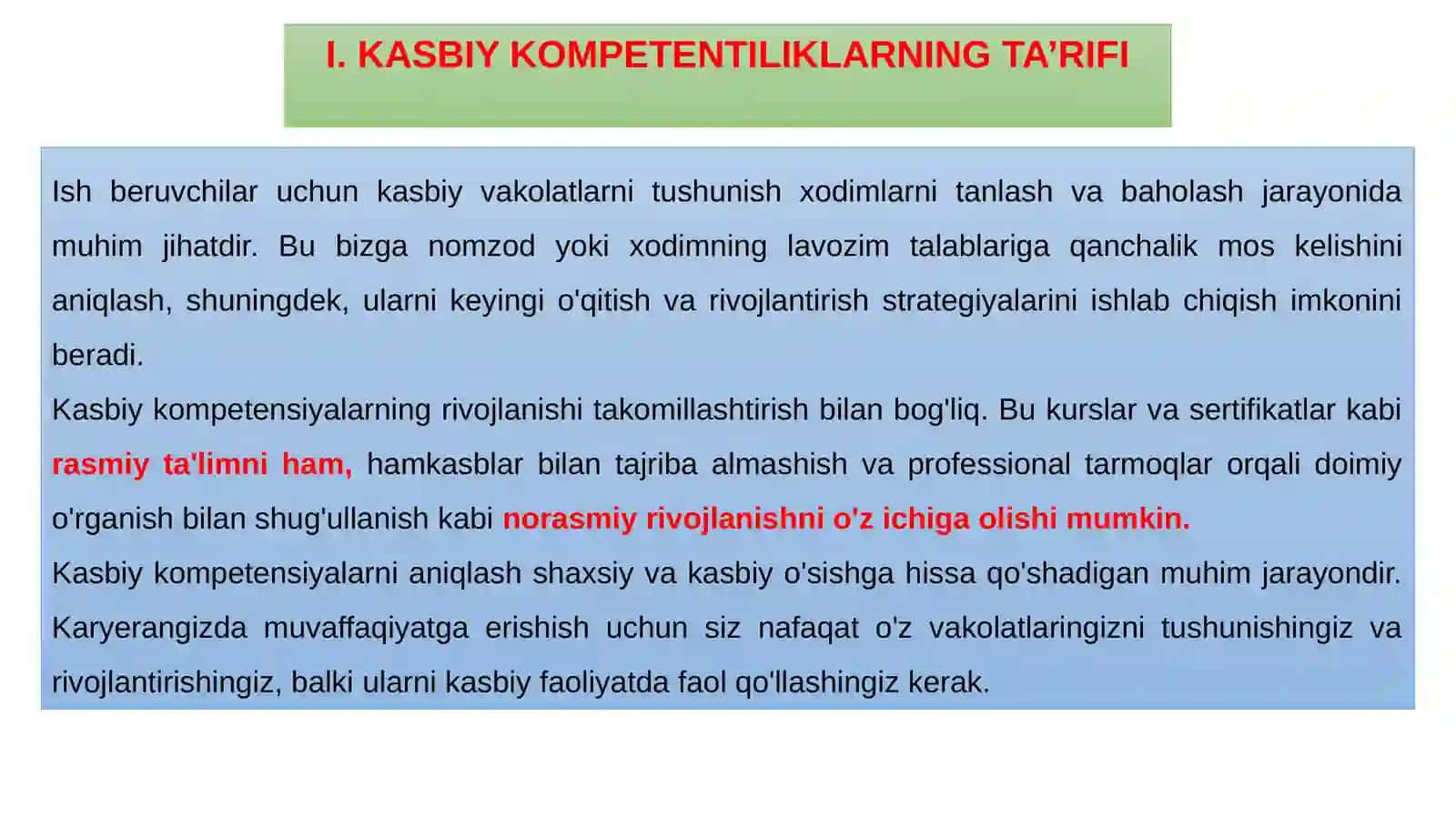 Kasbiy Kompetensiyalar 4