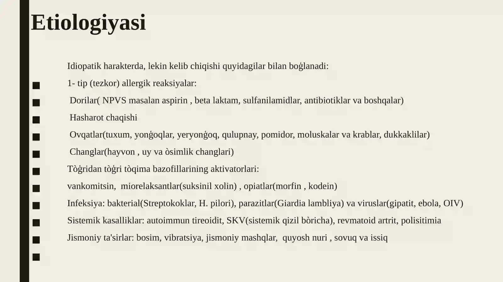 Eshakëmi etiologiyasi, patogenez va davolashda zamonaviy dasturlar 4