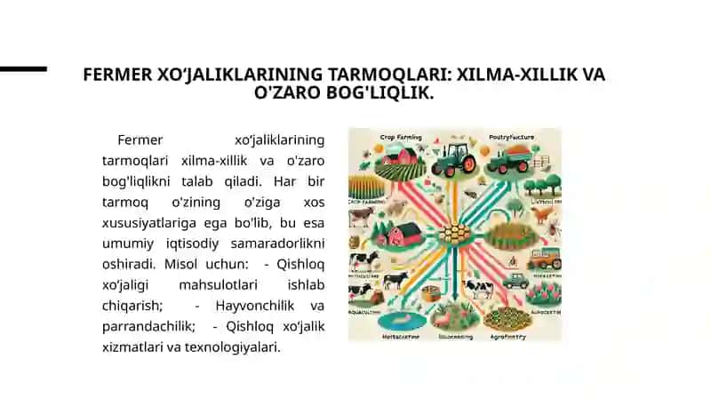 Koʻptarmoqlifermerxoʻjaliklarfaoliyatini tashkil etish va rivojlantirishyoʻllari 4