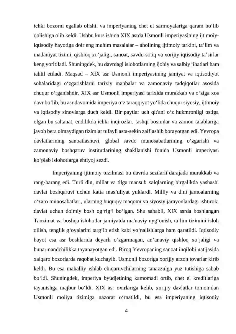 XIX asrda Usmonli imperiyasi ijtimoiy iqtisodiy hayoti 4