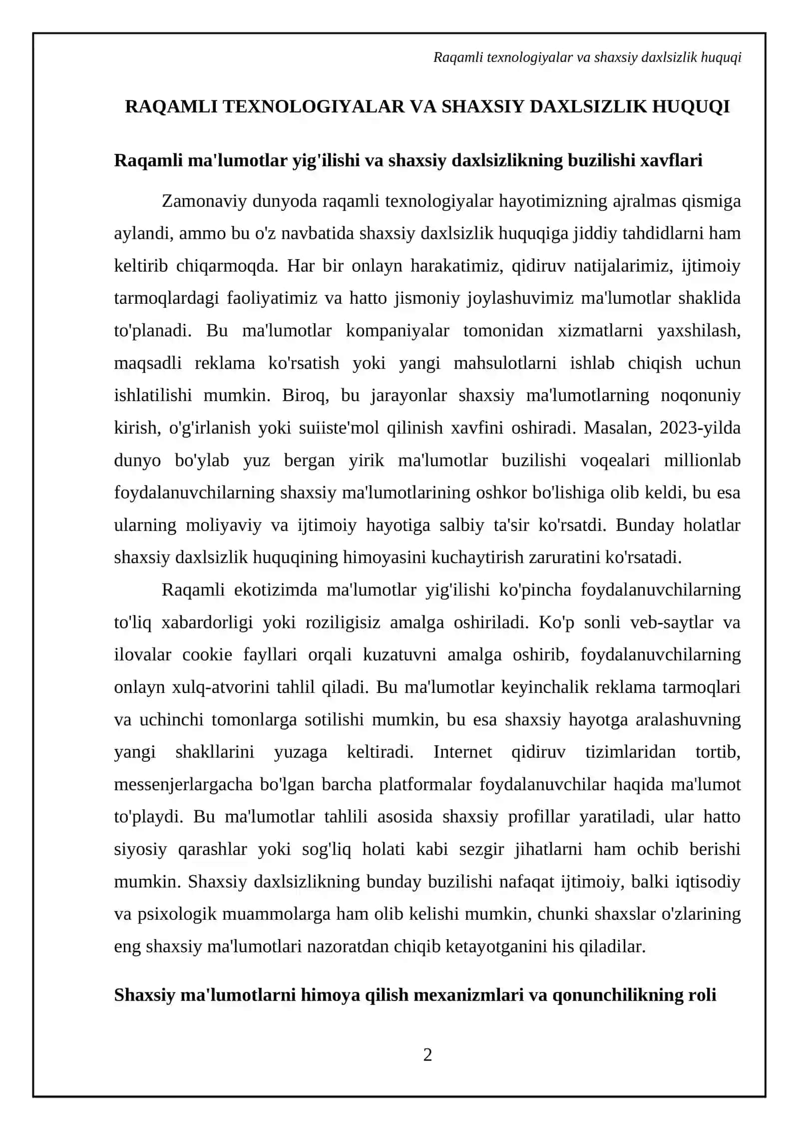 Raqamli texnologiyalar va shaxsiy daxlsizlik huquqi 4