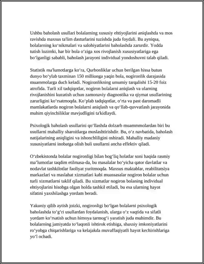 NOGIRONLIGI BÕLGAN BOLALAR BILAN ISHLASHDA PSIXOLOGNING ROL 4