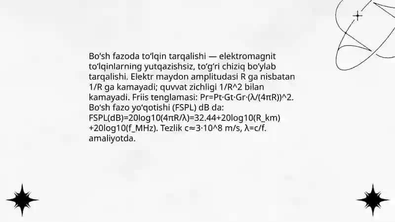 To'lqinlarning radioda tarqalishining asosiy tushunchalari 4