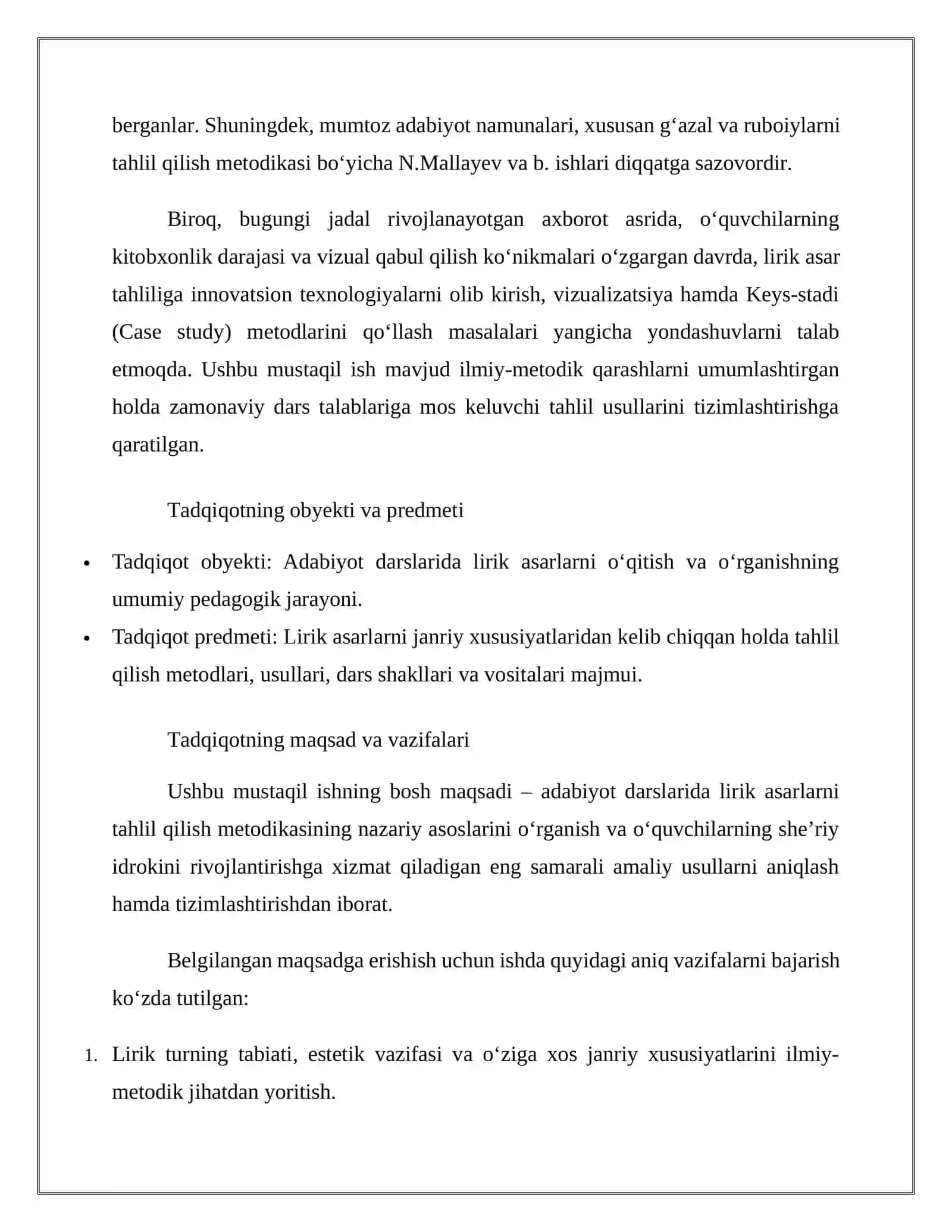 Lirik asarlarning nazariy asoslari va janr xususiyatlari 4