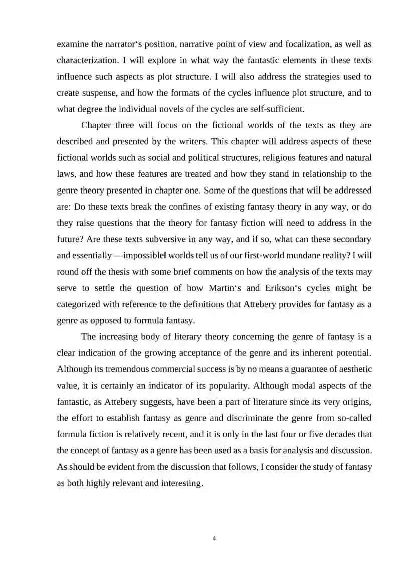 THE DEVELOPMENT OF FANTASY GENRE IN AMERICAN LITERATURE: J.R.MARTIN 4