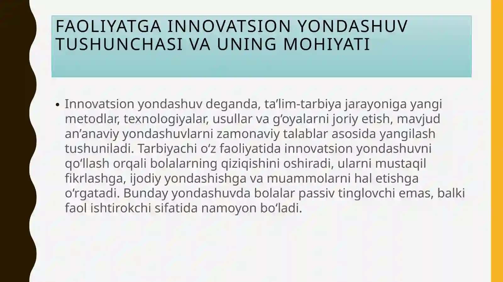Innovatsion yondashuvning faoliyatga ta'siri 4