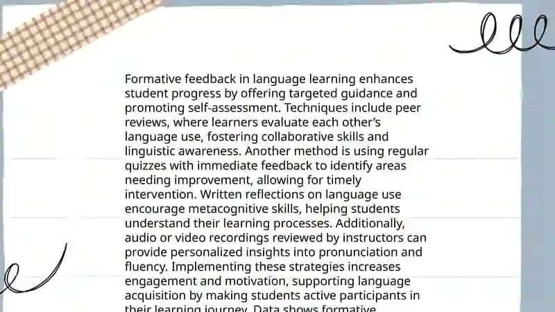 THE ROLE OF FEEDBACK IN IMPROVING STUDENTS’ LANGUAGE SKILLS 4
