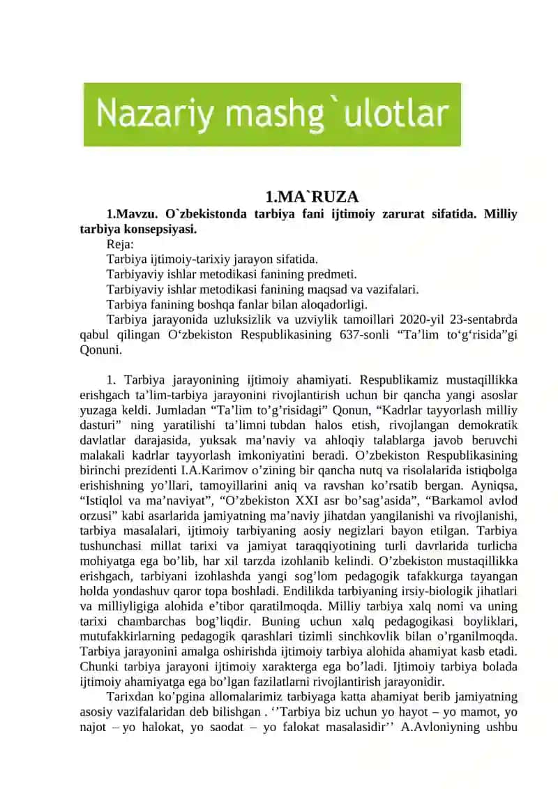 BOSHLANG`ICH TA`LIMDA TARBIYA FANI 4
