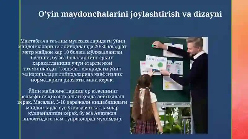 O'yin maydonchalari tashkil etish 4