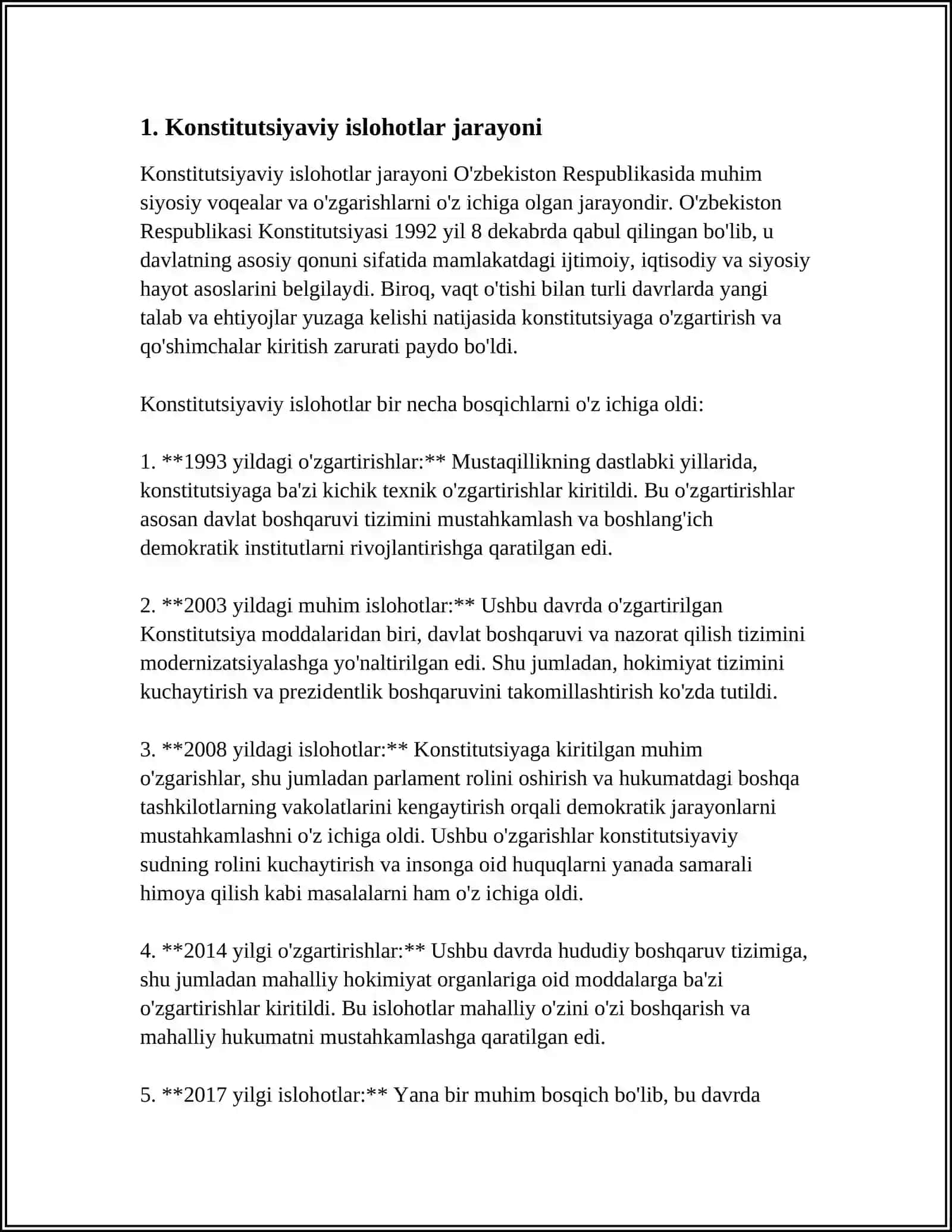 O'ZBEKISTON RESPUBLIKASING YANGI TAHRIRDAGI KONSTITUTSIYASINI QABUL QILINISHI 4