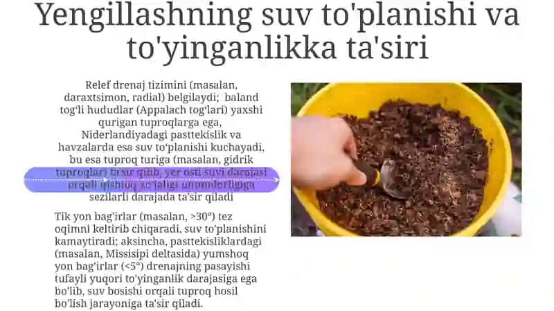 Yengillik va tuproq organik moddasi o'rtasidagi bog'liqlik 4