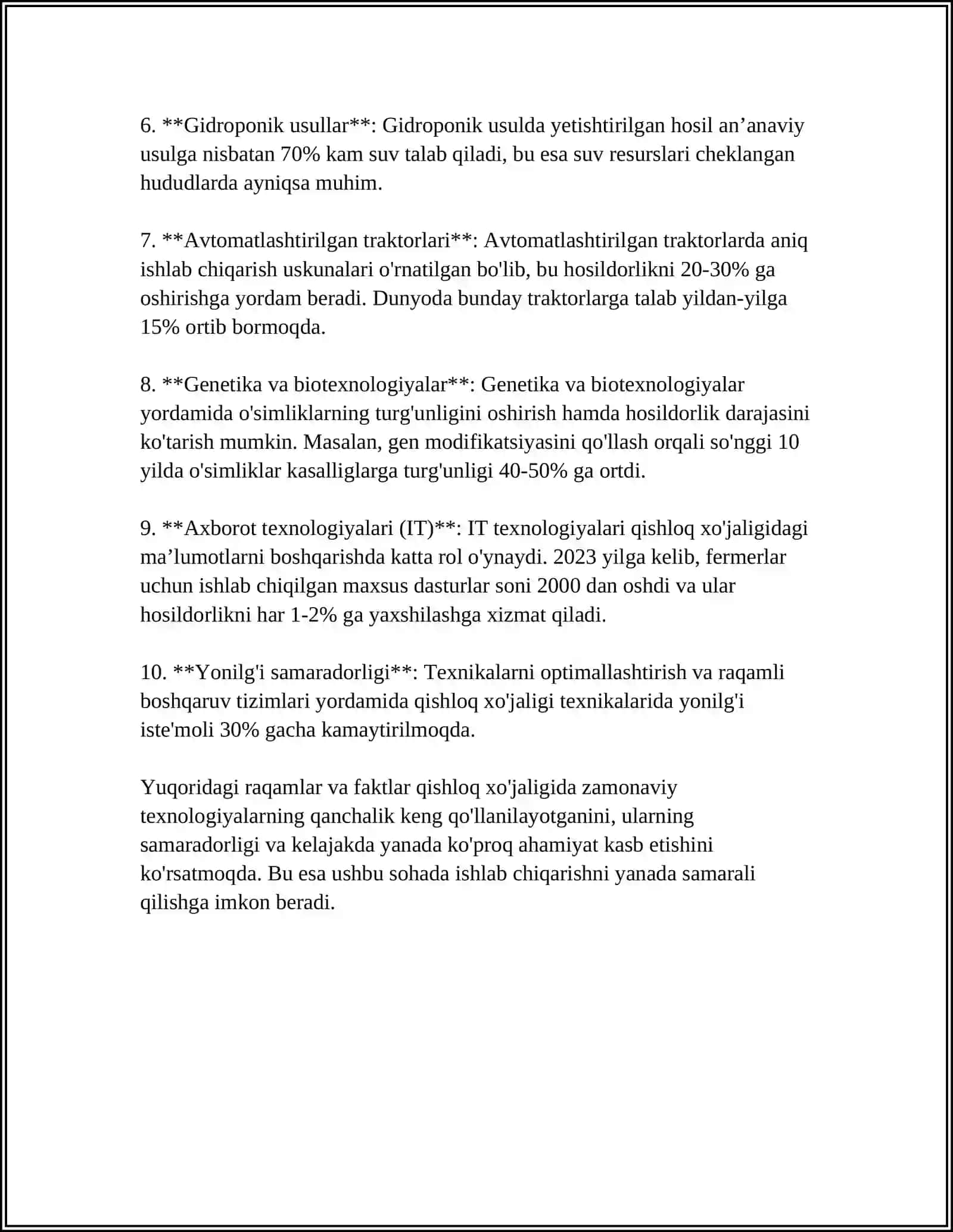 MUSTAQILLIK YILLARIDA QISHLOQ XO’JALIGI VA SANOAT SOHASIDAGI O’ZGARISHLAR 4
