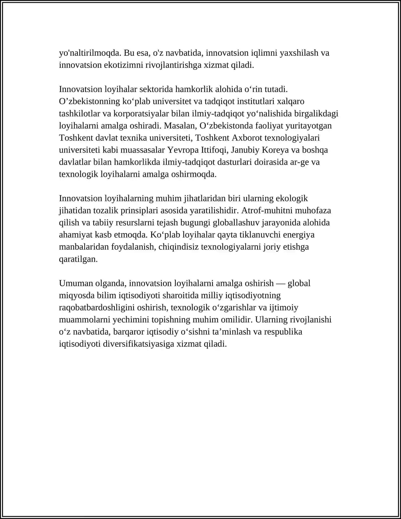 INNOVATSION LOYIHALARNI TAHLIL QILISH USULLARI 4