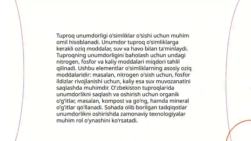 Nur miqdorining o'simlik tarqalishiga ta'siri 4