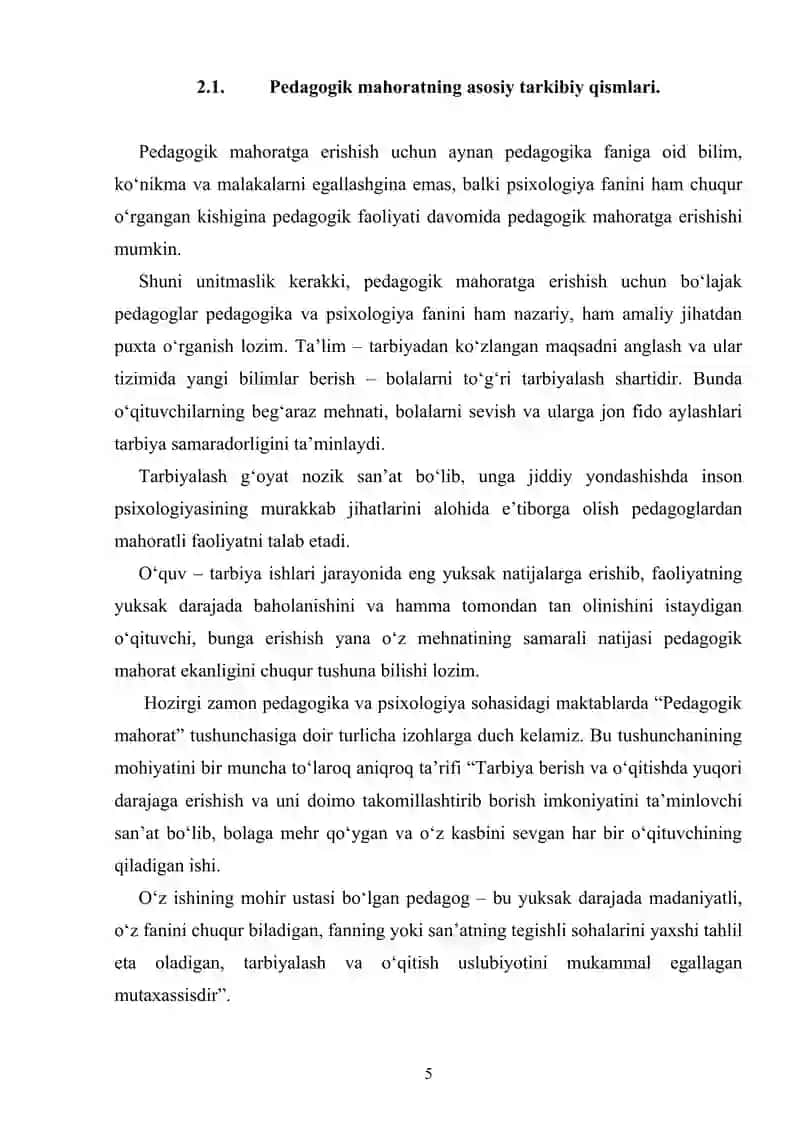 PEDAGOGIK MAHORATNING ASOSIY TARKIBIY QISMLARI 4