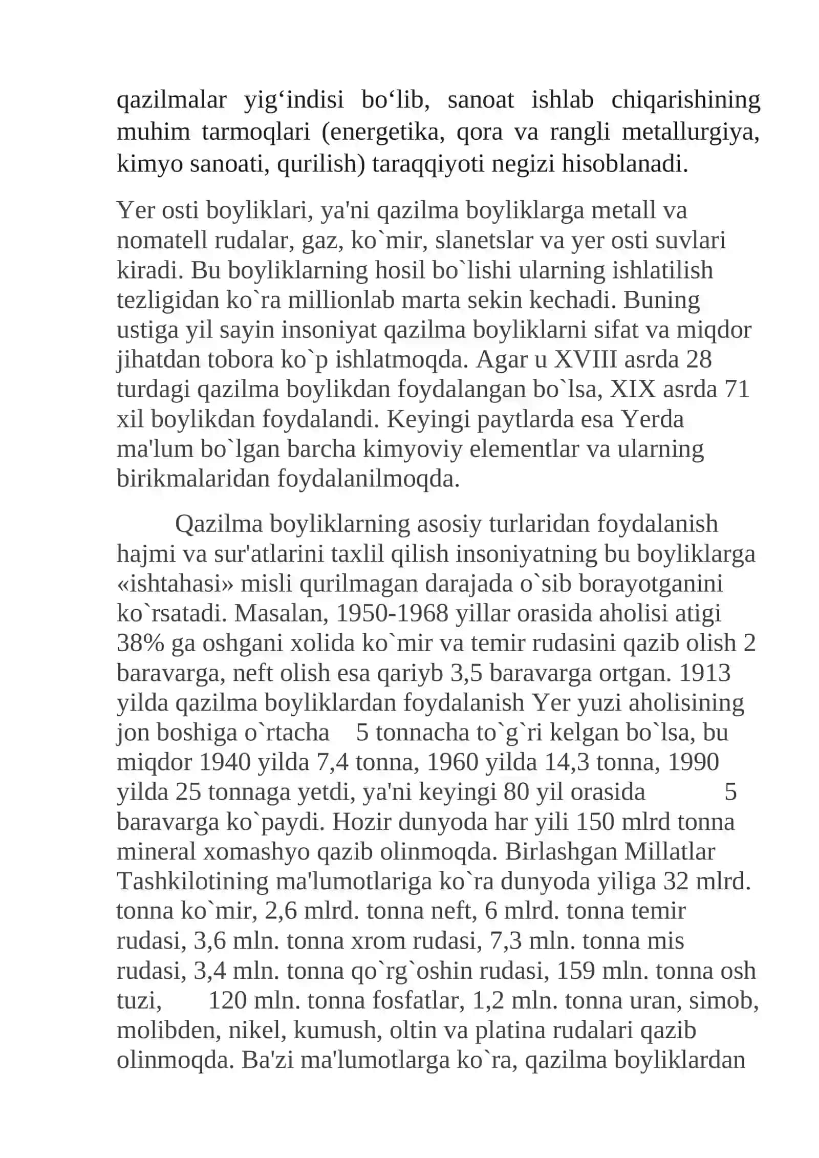 Tabiiy resurslar haqida ma’lumot yer usti va yer osti boyliklari 4