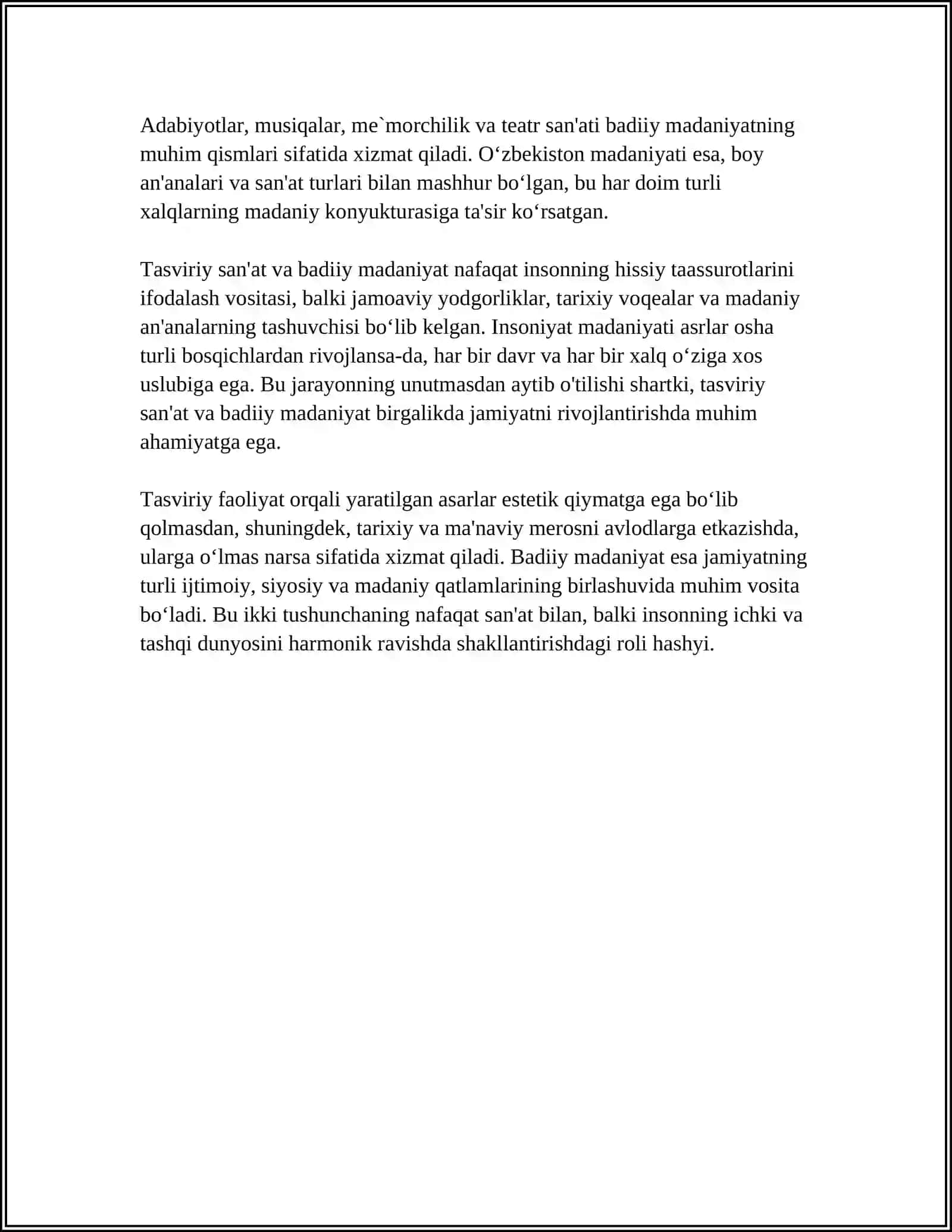 TASVIRIY FAOLIYAT BADIIY MADANIYAT SHAKLLANISHINING ASOSI 4