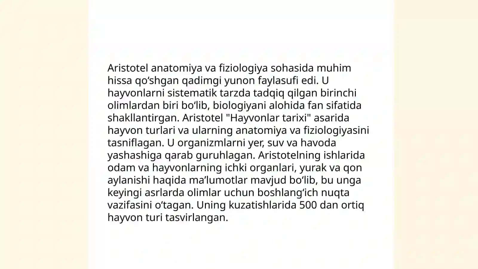 Anatomiya fani tarixi, Arestotel, K.Galen, A.Vezaliy, V.Garvey, N.I.Pirogov, P.F.Lesgaftlarning tibbiyot sohasiga qo'shgan hissalari 4