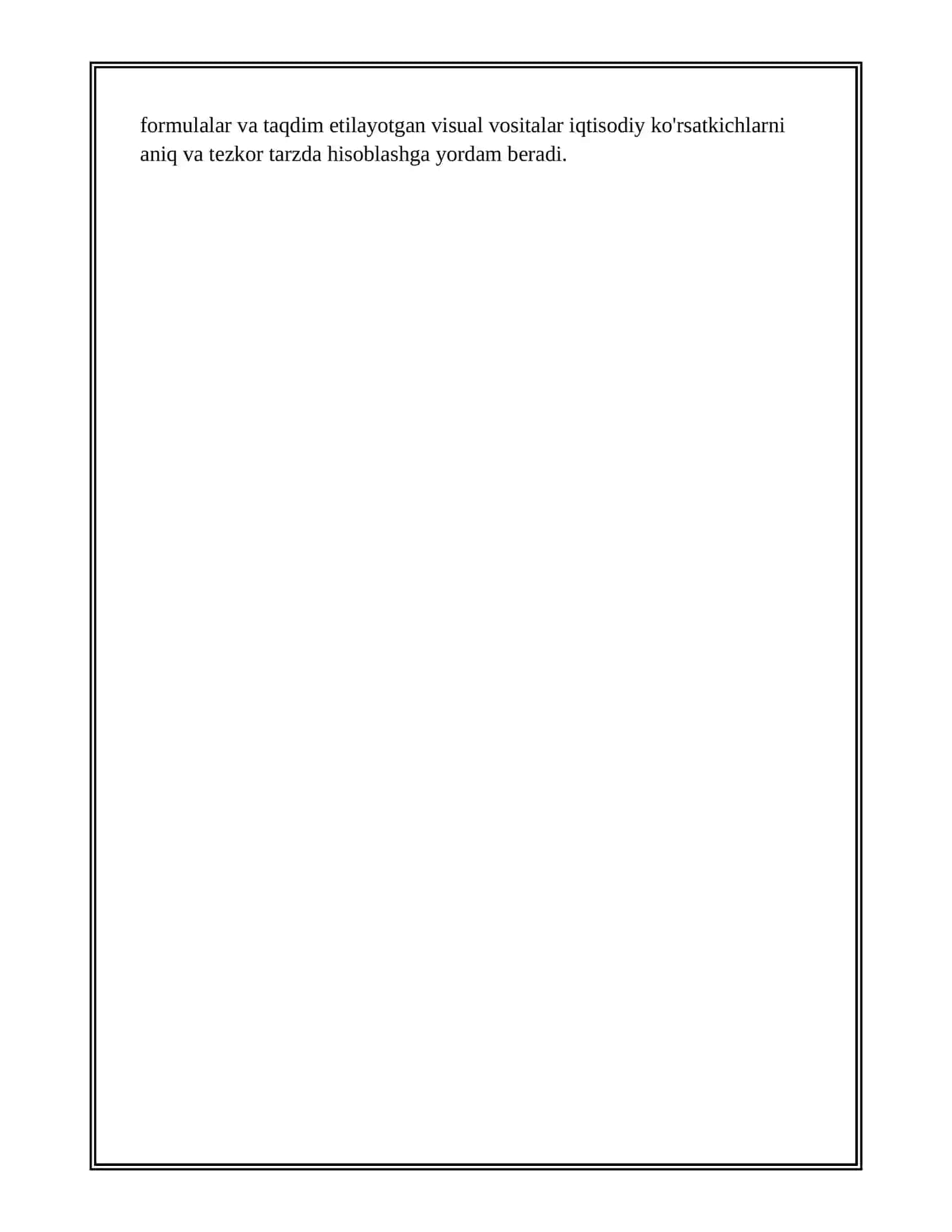 EXCEL DASTURIDA IQTISODIY MASALALARNI YECHISH 4