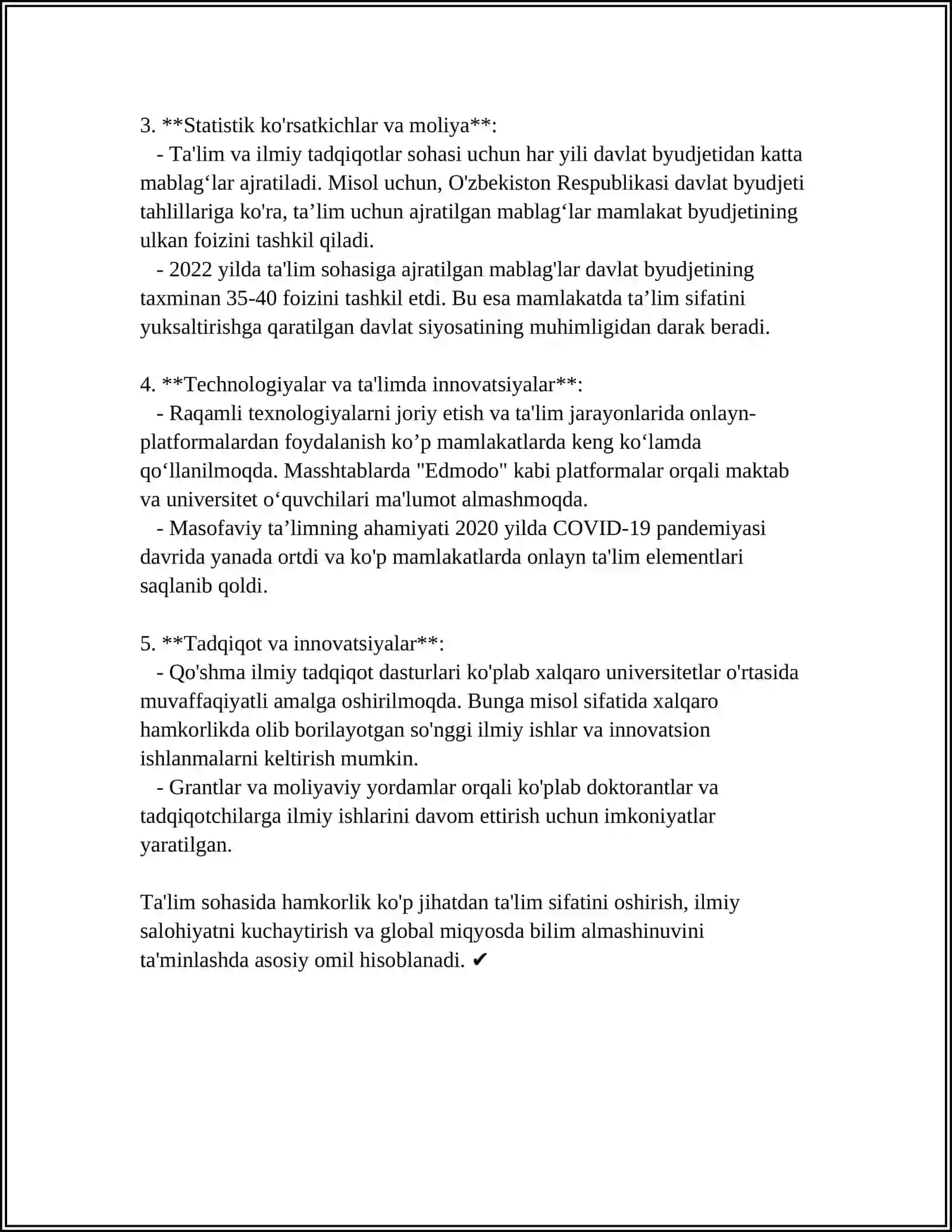 O‘ZBEKISTON VA UNICEF ALOQALARI 4
