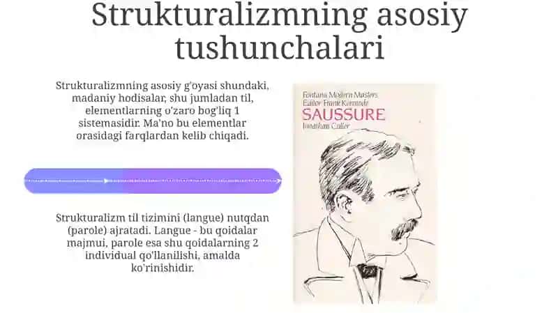 Ferdenand Sossyur ta’limoti va strukturalizm 4