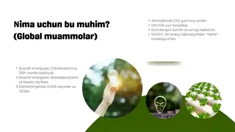 O‘zbekistonda Yashil Iqtisodiyot: Muammolar va Istiqbollar" 4
