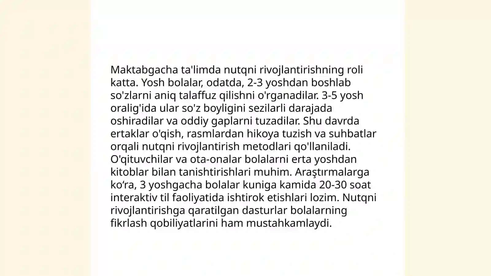 Maktabgacha tarbiya davrida bilish jarayonlari va nutqning rivojlanish qonuniyatlari 4