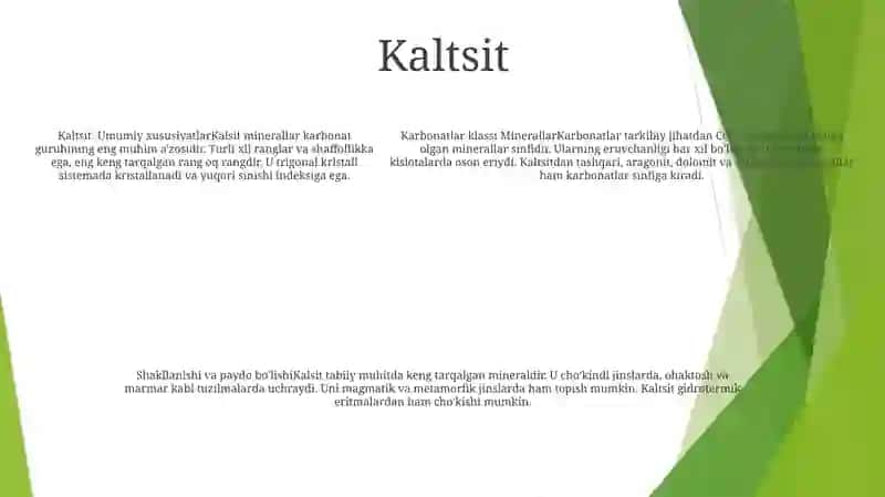 Karbonatlar Sinfi Minerallari 4