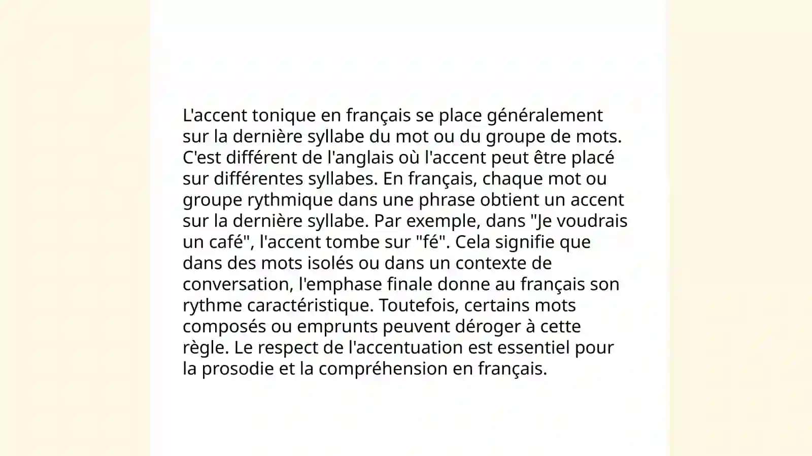 La nature de l’accent en français 4