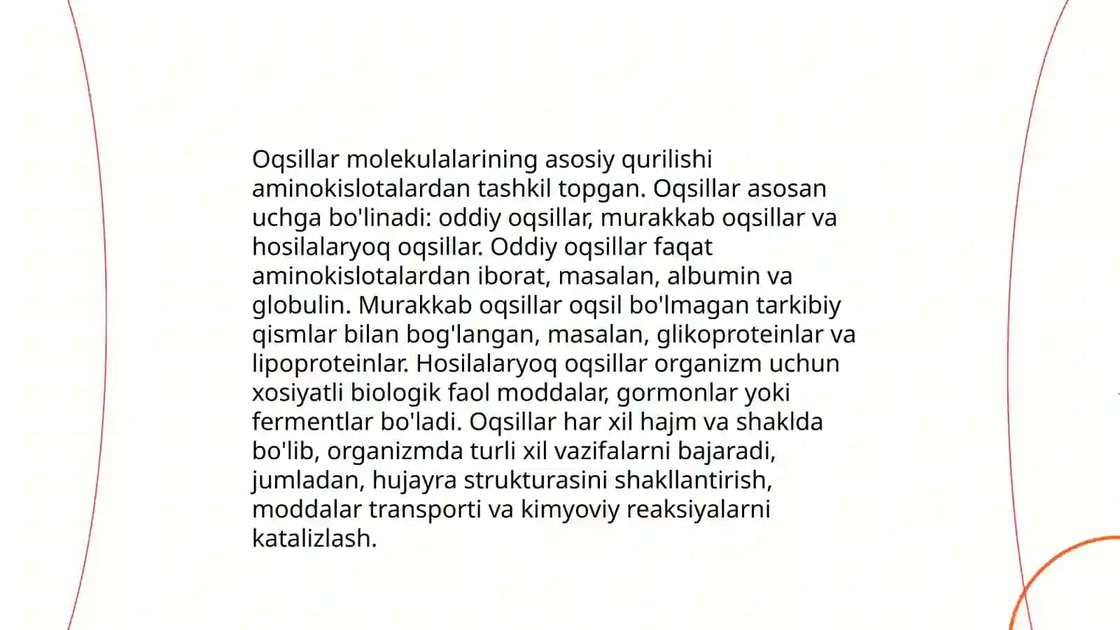 Oqsillarning xossalari 4