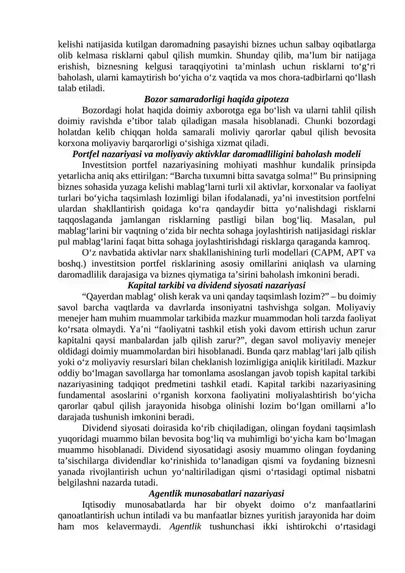Moliyaviy menejmentning kontseptual asoslari 4