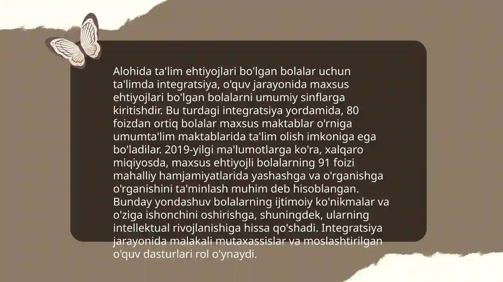 Alohida taʼlim ehtiyojlari boʻlgan bolalarning inklyuziv taʼlimi yangi taʼlimiy amaliyot sifatida 4