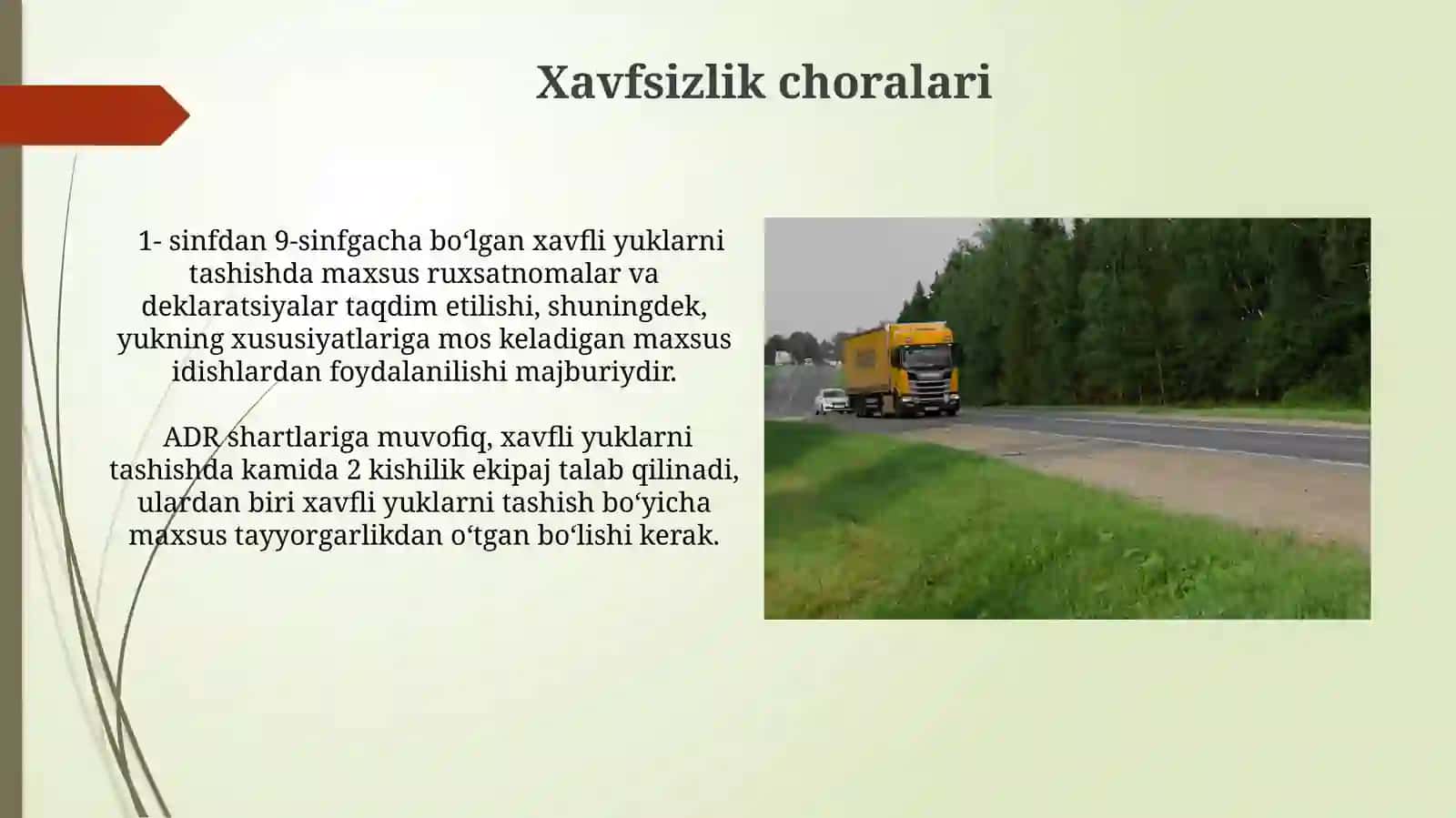 Xavfli Yuklarni Avtomobil Yo'llari Orqali Xalqaro Tashiish To'g'risidagi Yevropa Bitimi 4