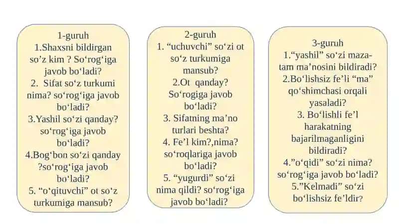 O‘tgan mavzuni mustahkamlash "Hayokiyo‘q" o‘yini 4