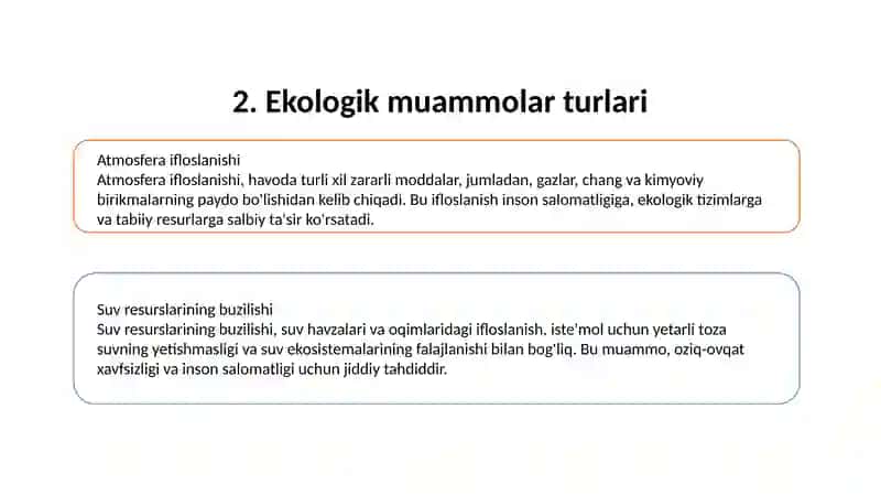 Ekologik muammolar va yangi ekologik ongning shakllanishi 4