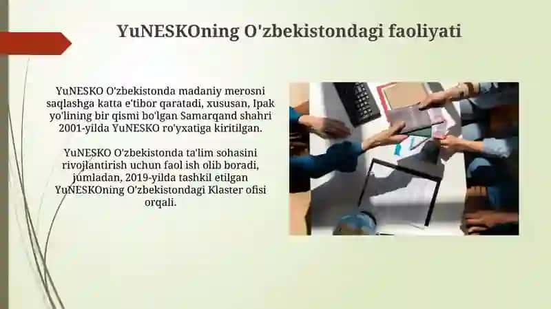 YuNESKOning asosiy yo'nalishlari 4