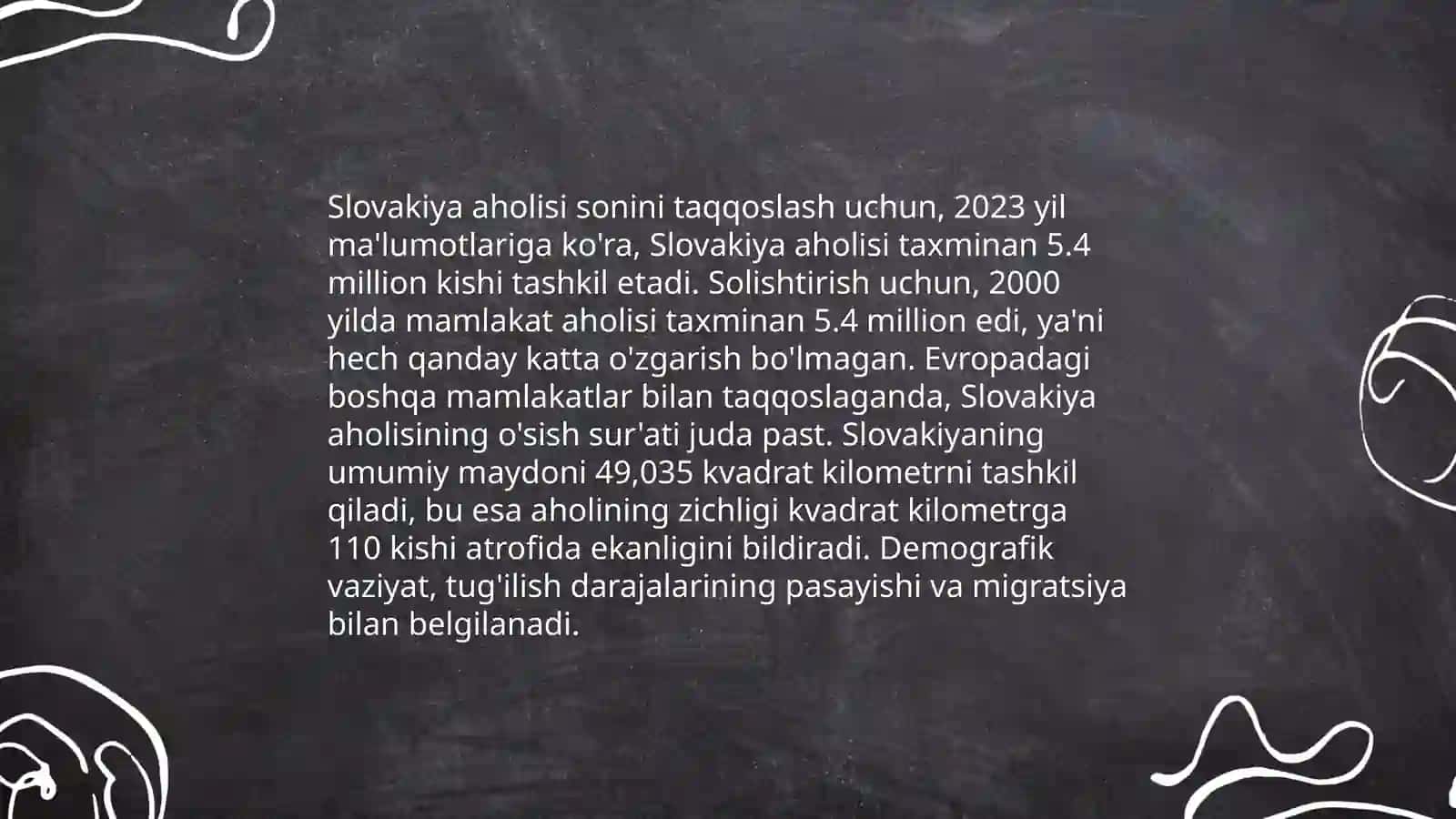 Salvador, Slavakiya, Dominikano, Fillipin, Albaniya mamlakatlarining aholi soni, iqtisodiy oʻsish darajasi va oʻsish suratlarini taqqoslash 4
