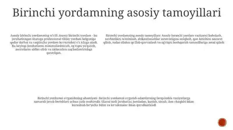 Ythlarida Jabrlanganlarga Birinchi Tibbiy Yordam Ko'Rsatishni Tashkil Etish 4