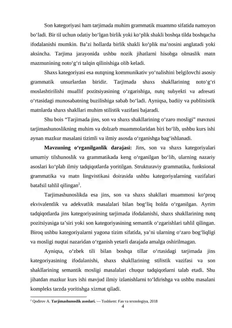 TARJIMADA JINS, SON VA SHAXS SHAKLLARINING O‘ZARO MOSLIGI 4