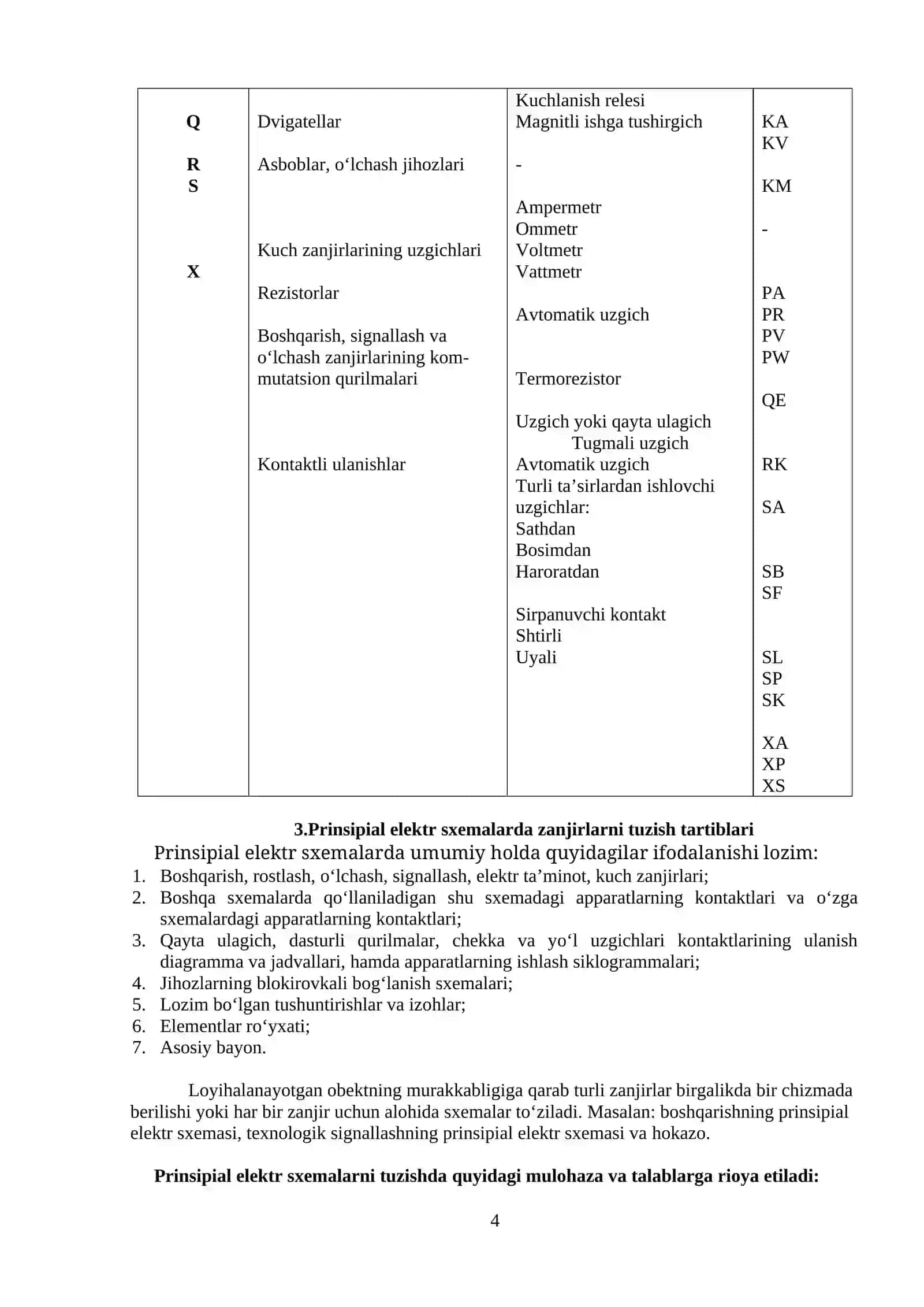 Prinsipial elektr sxemalari zanjirlarini tuzish 4