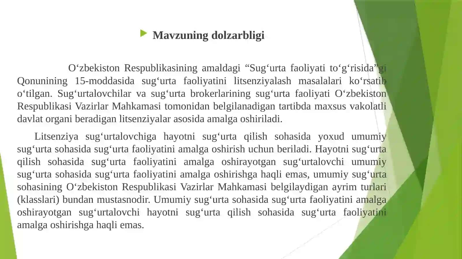 SUG’URTA MAXSULOTINI YARATISH VA SOTISH TEXNOLOGIYALARI 4