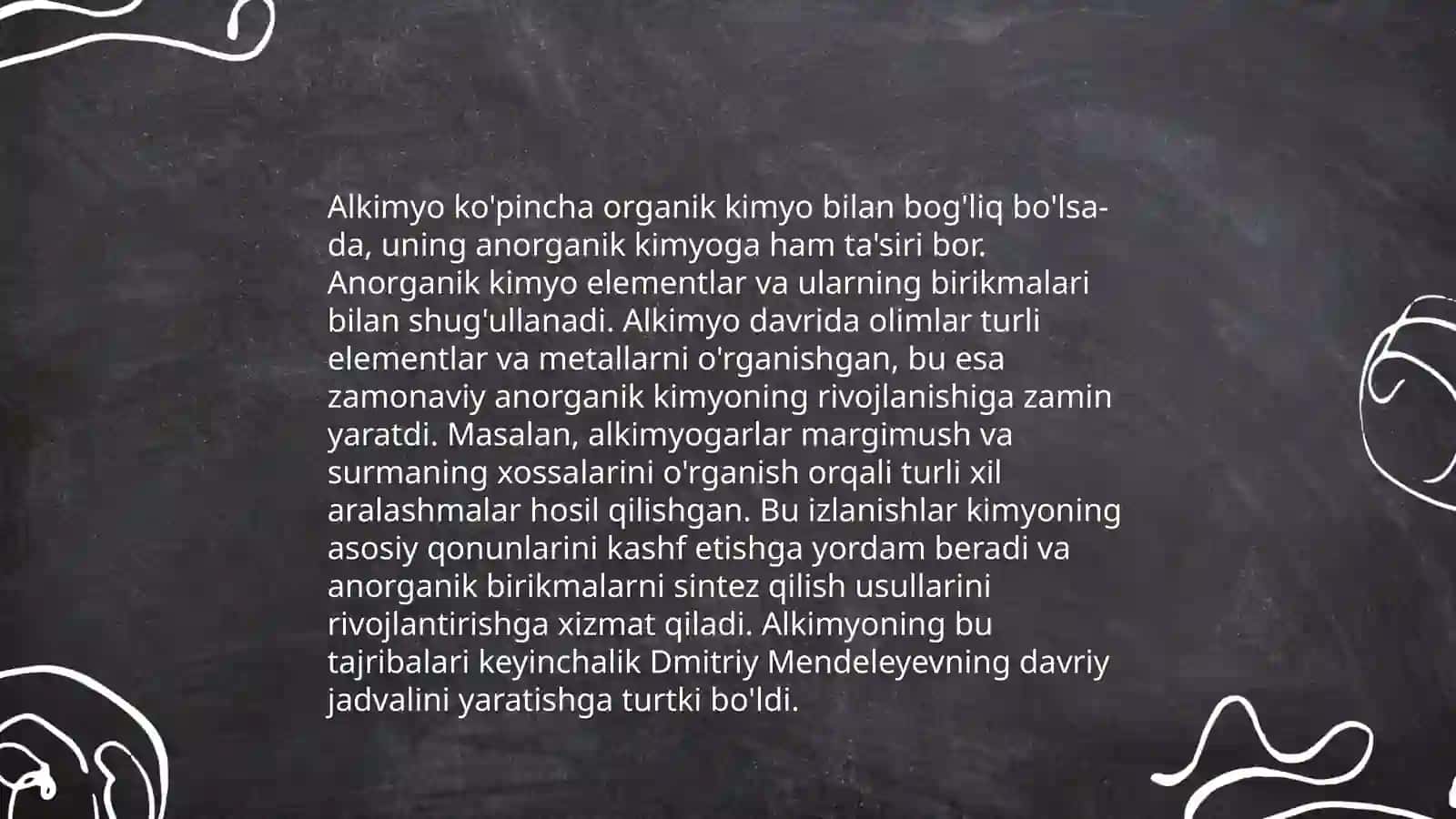 Anorganik kimyo tarixi va rivojlanishi 4