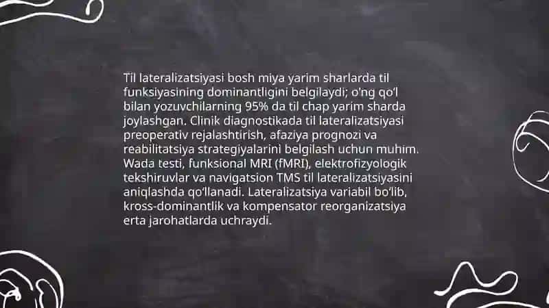 Bosh miya katta yarim sharlarining funksional assimetriyasining tashxis qo'yishdagi ahamiyati 4