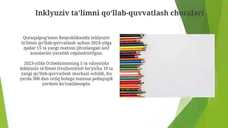 Oʻzbekistonda imkoniyati cheklangan bolalar uchun inklyuziv ta'lim 4