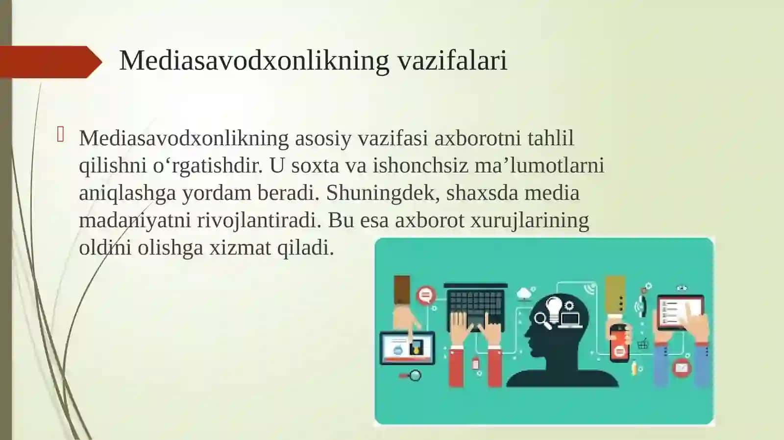 Mediasavodxonlik va axborot madaniyati fanidan 4