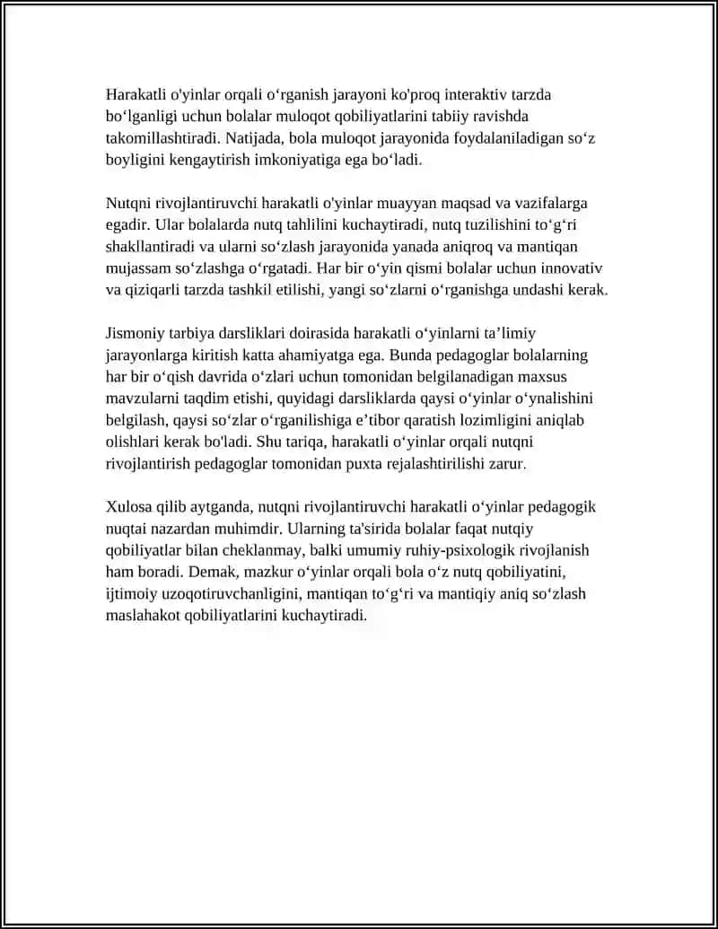 Nutqni rivojlantiruvchi harakatli o'yinlarning pedagogik asoslari 4