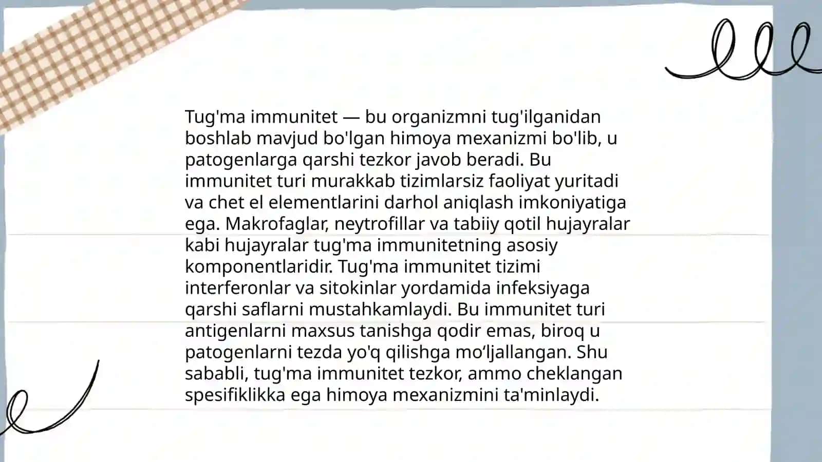 Tabiiy va tug'ma immunitet Klonal - seleksion nazariyaning asosiy qismlari 4