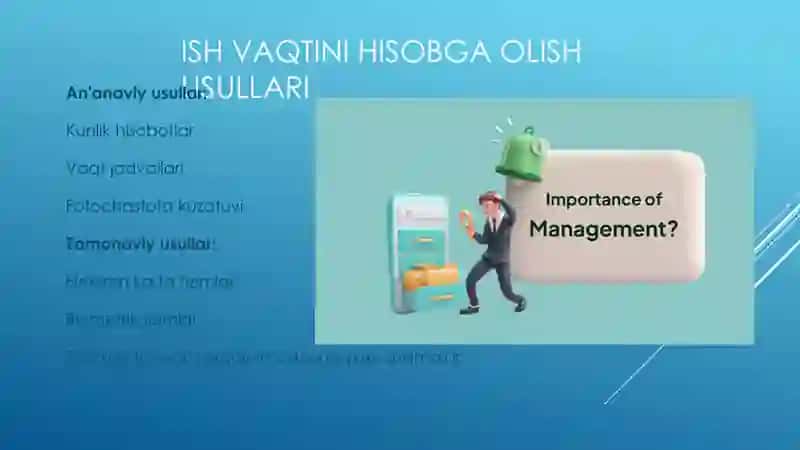 Ish vaqtidan samarali foydalanish va uning ozgarishiga tasir etuvchi omillar tahlili 4