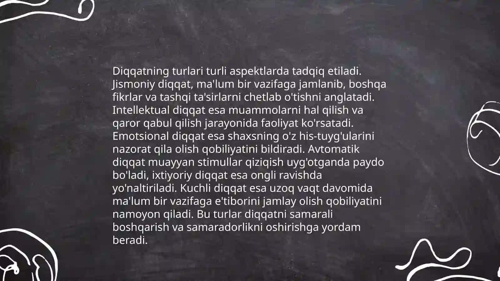 Sezgi va diqqatning fiziologiyasi 4